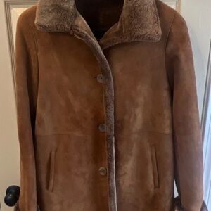 Luxurious Tan Suede Trench Coat